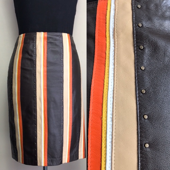 Danier Dresses & Skirts - Danier vintage leather skirt, size 8.